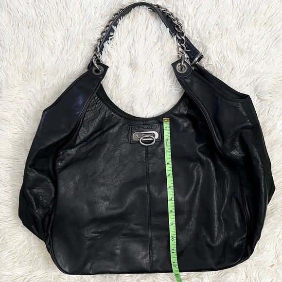 BCBGMaxAzria Large Black Leather Hobo Bag - Picture 11 of 12